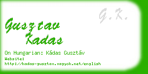 gusztav kadas business card